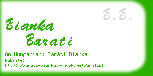 bianka barati business card